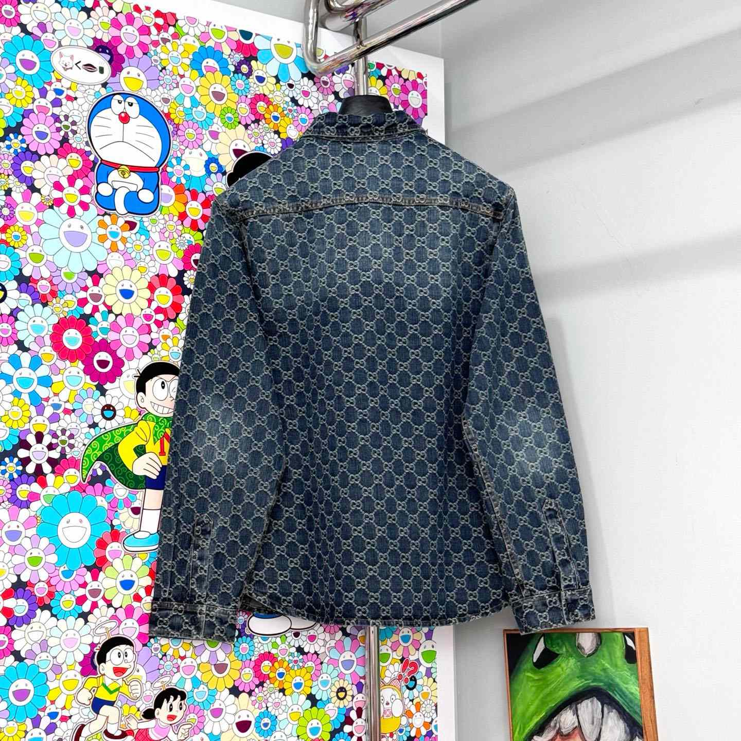 Gucci GG Cotton Denim Jacquard Shirt - DesignerGu