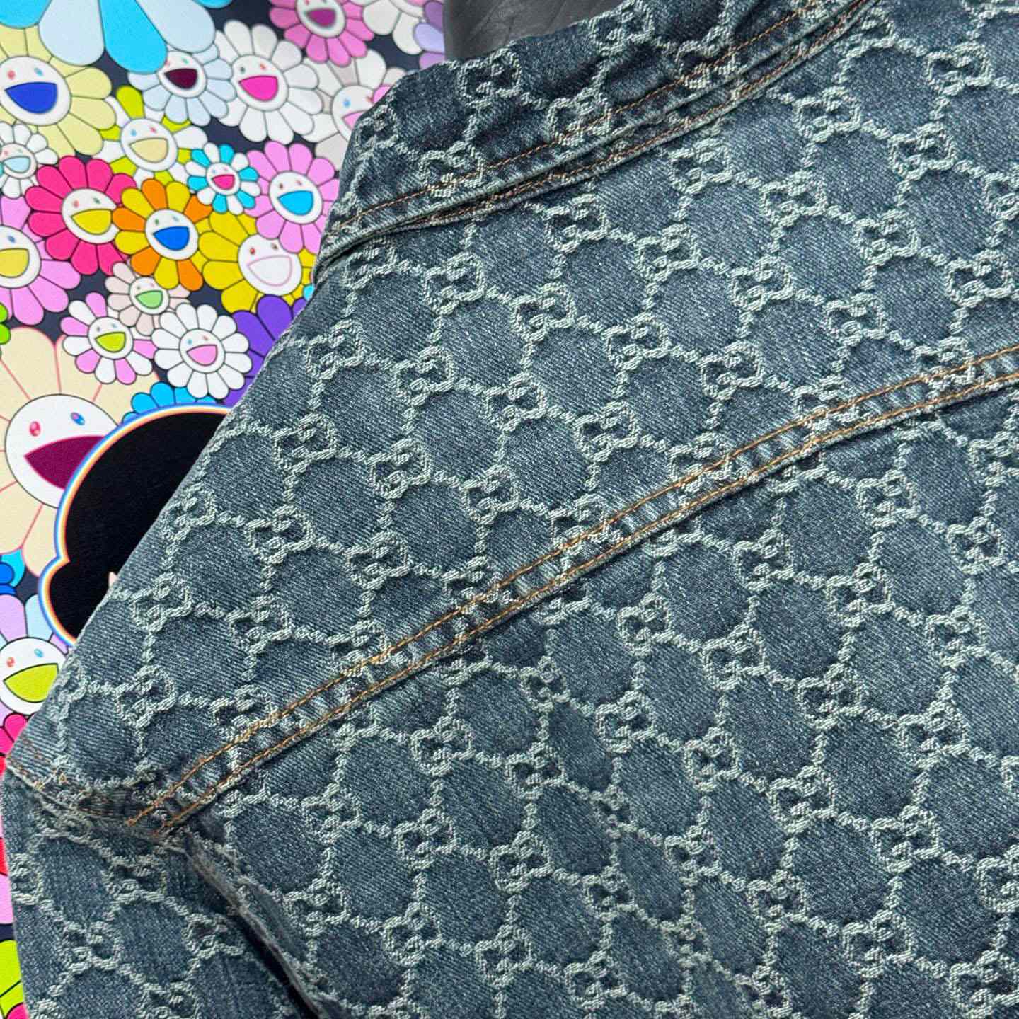 Gucci GG Cotton Denim Jacquard Shirt - DesignerGu