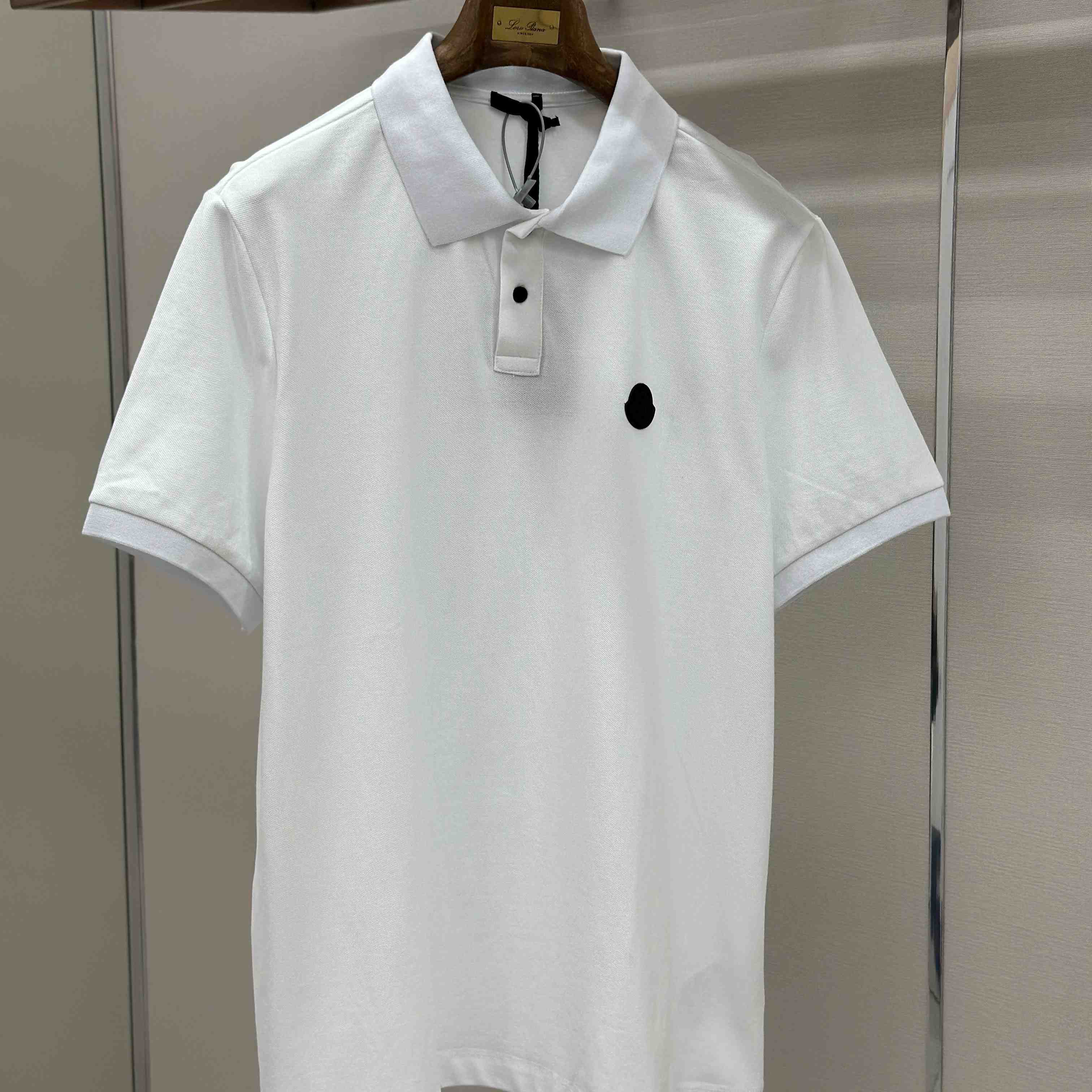 Moncler Logo Patch Cotton Piquet Polo Shirt - DesignerGu