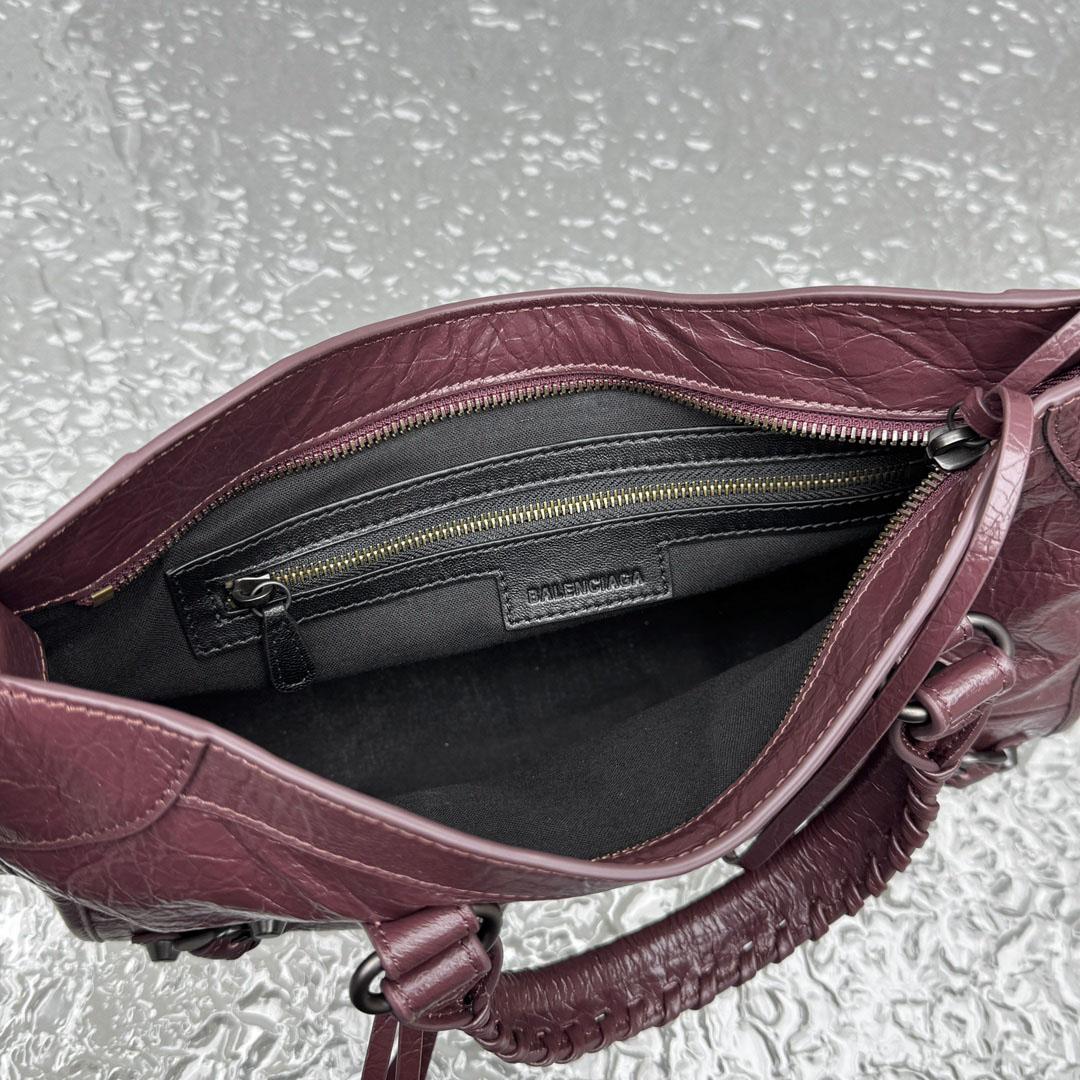 Balenciaga   Le City Bag Small In Dark Burgundy - DesignerGu