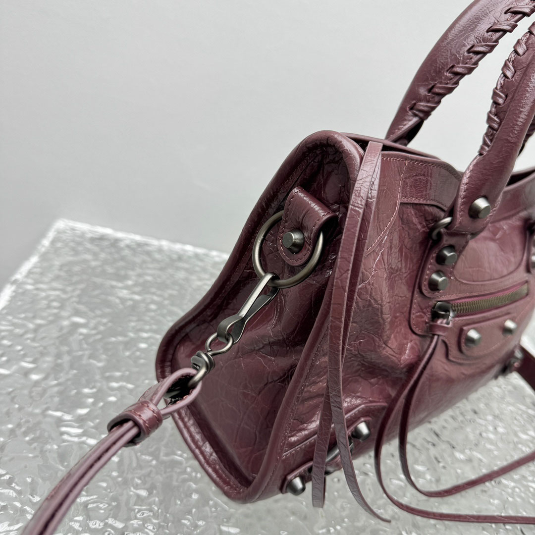 Balenciaga   Le City Bag Small In Dark Burgundy - DesignerGu