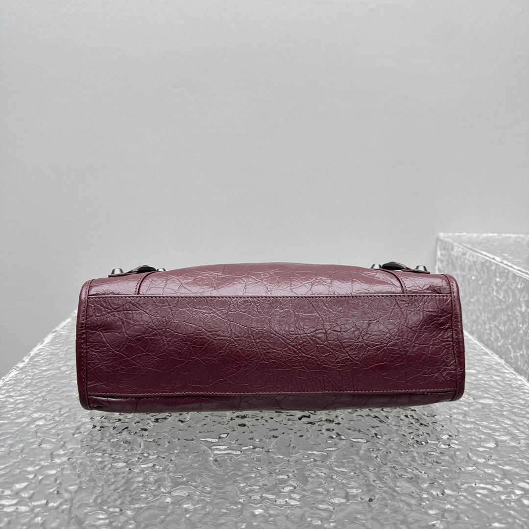 Balenciaga   Le City Bag Small In Dark Burgundy - DesignerGu