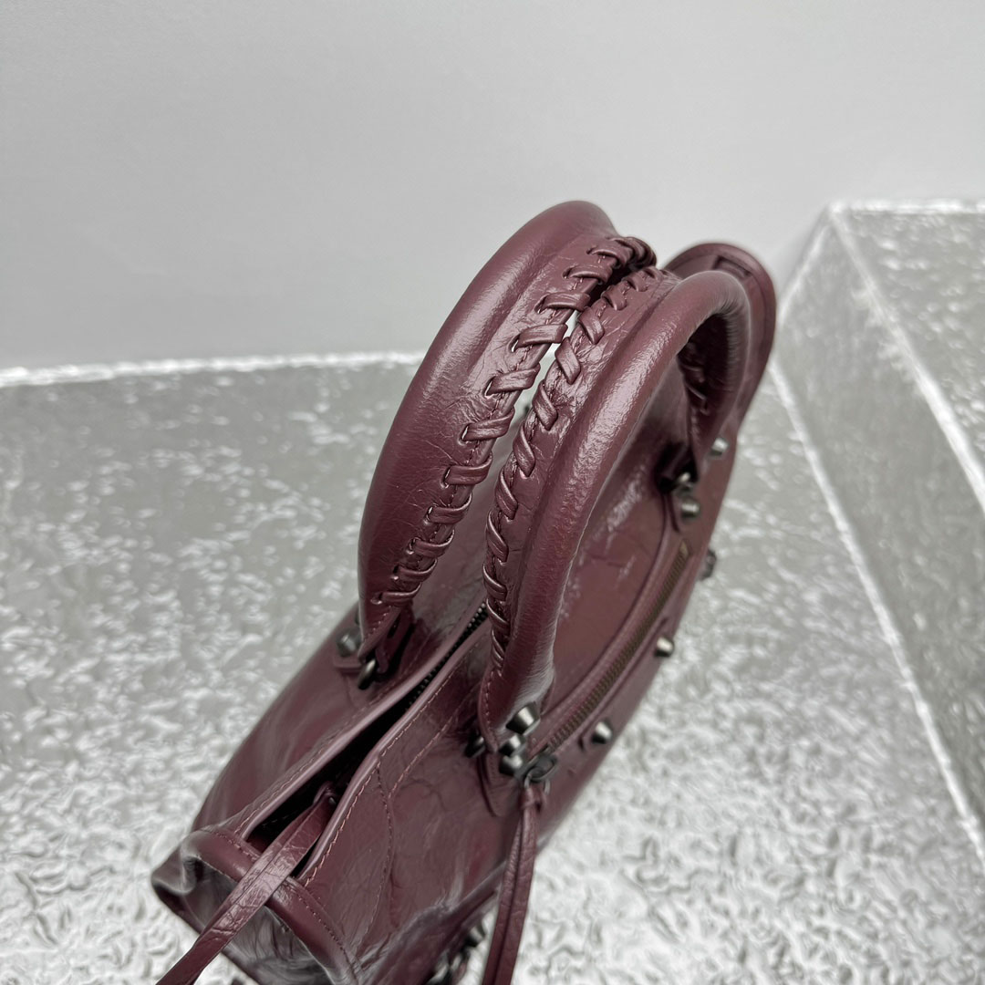 Balenciaga   Le City Bag Small In Dark Burgundy - DesignerGu