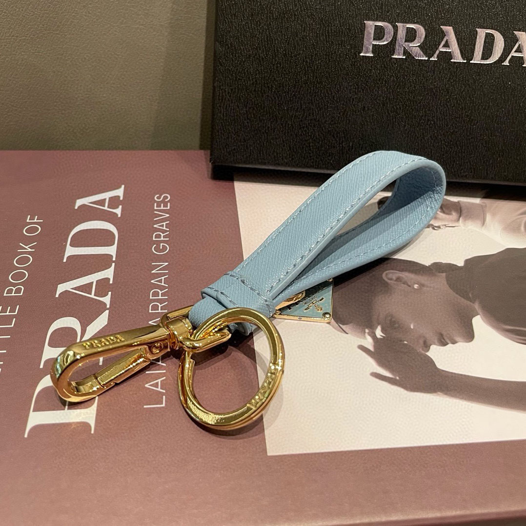 Prada Saffiano Leather Keychain - DesignerGu