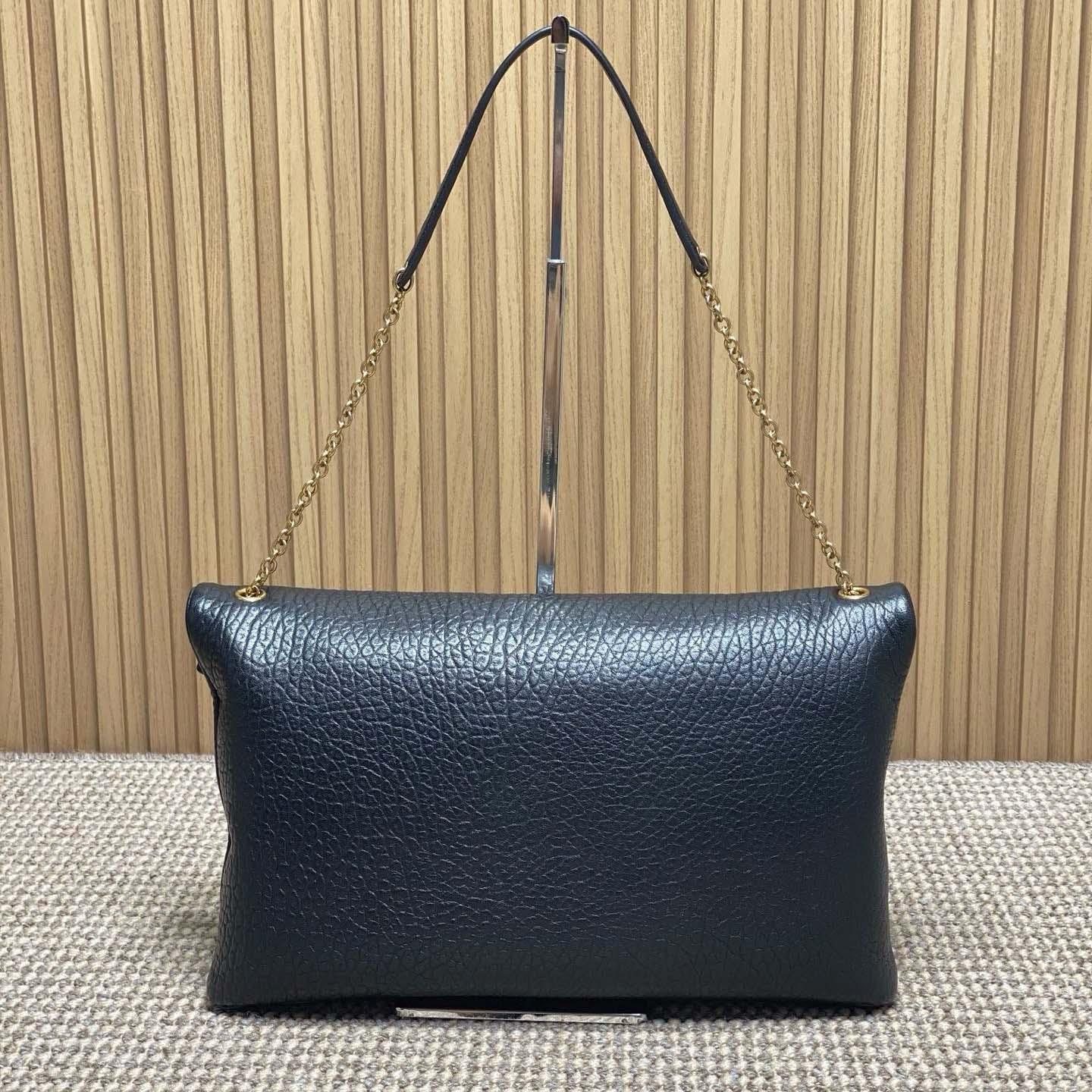 Saint Laurent Cassandre Large Pouch On Chain In Lambskin - DesignerGu