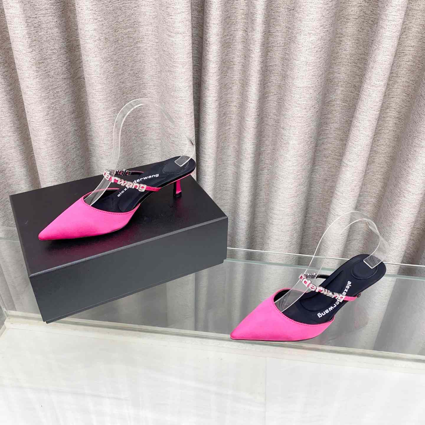 Alexander Wang Delphine Embellished Mid-heel Mules - DesignerGu