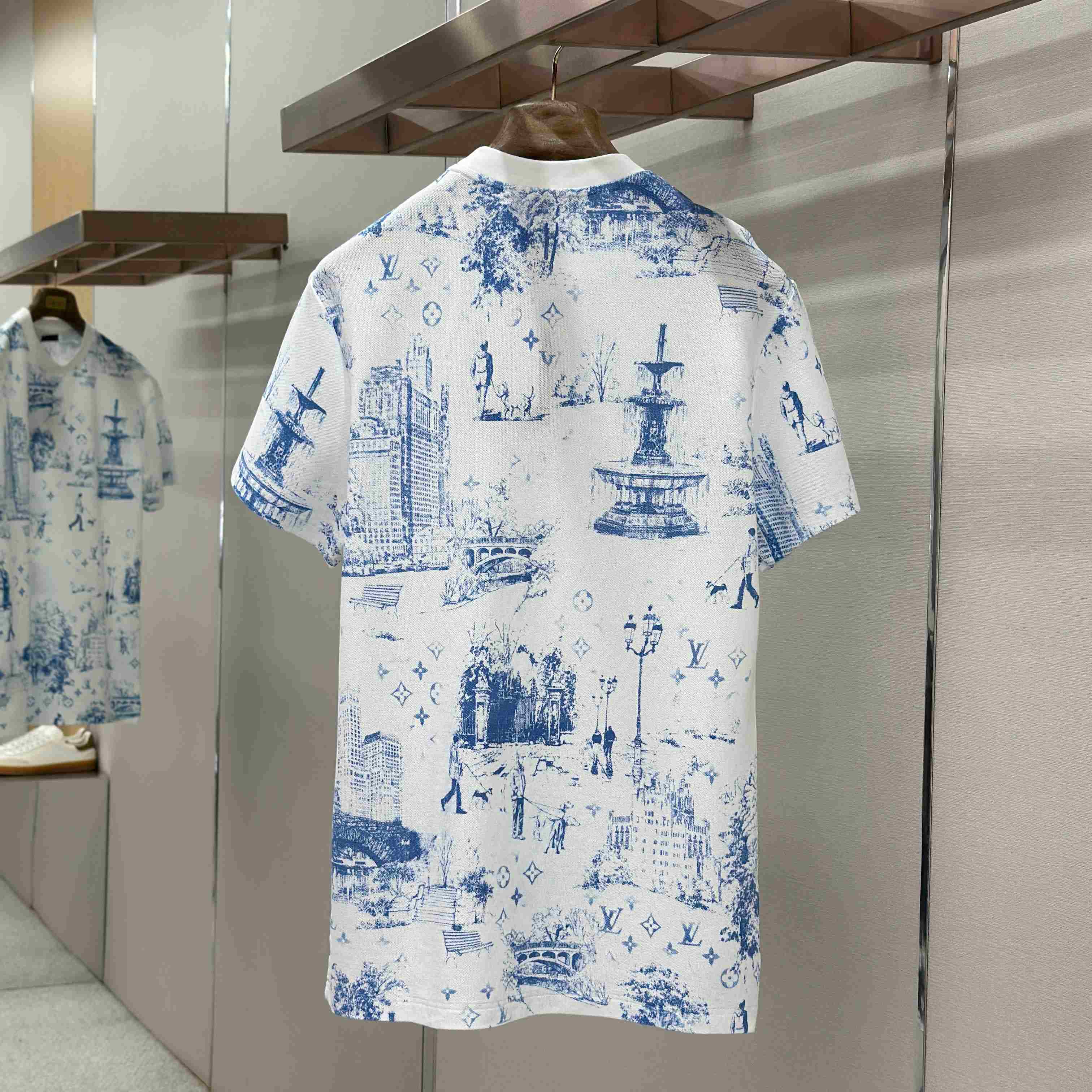 Louis Vuitton Playera en Piqué De Algodón Con Estampado 1AGJZ2 - DesignerGu