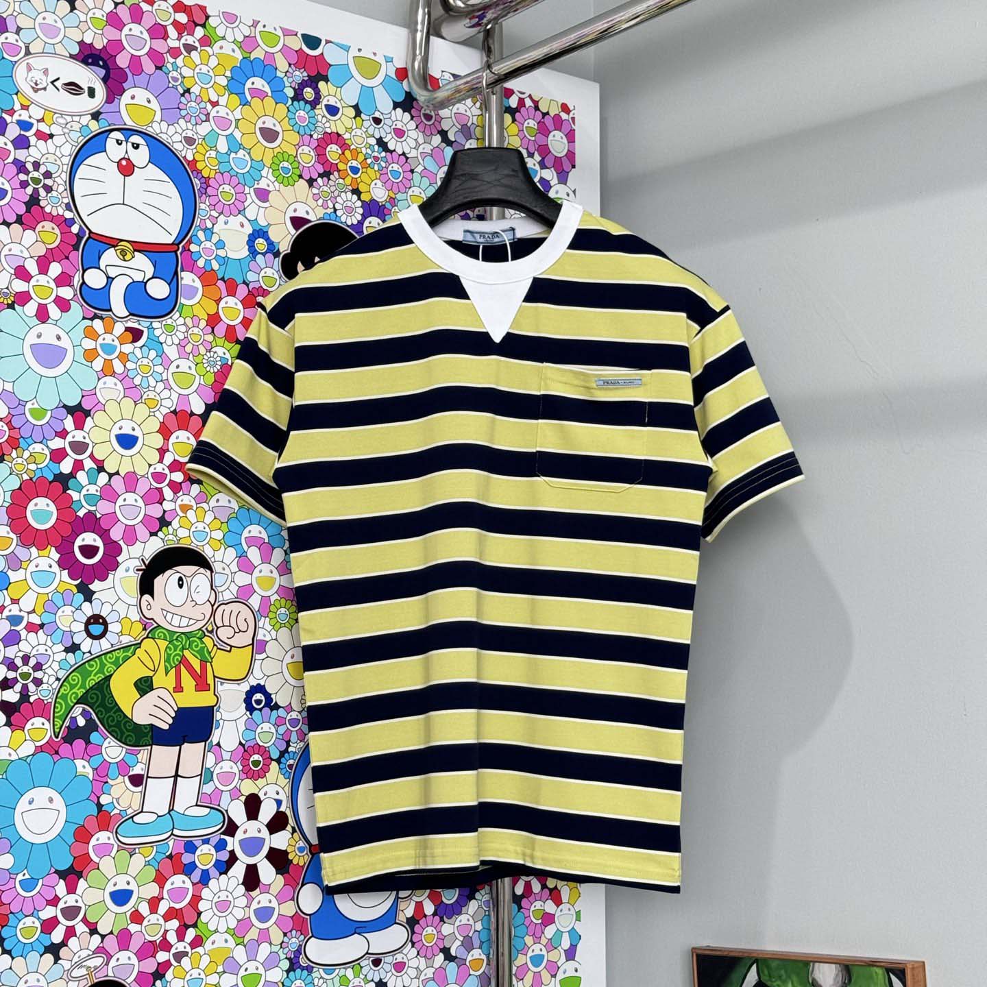 Prada Oversized Striped Jersey T-shirt - DesignerGu