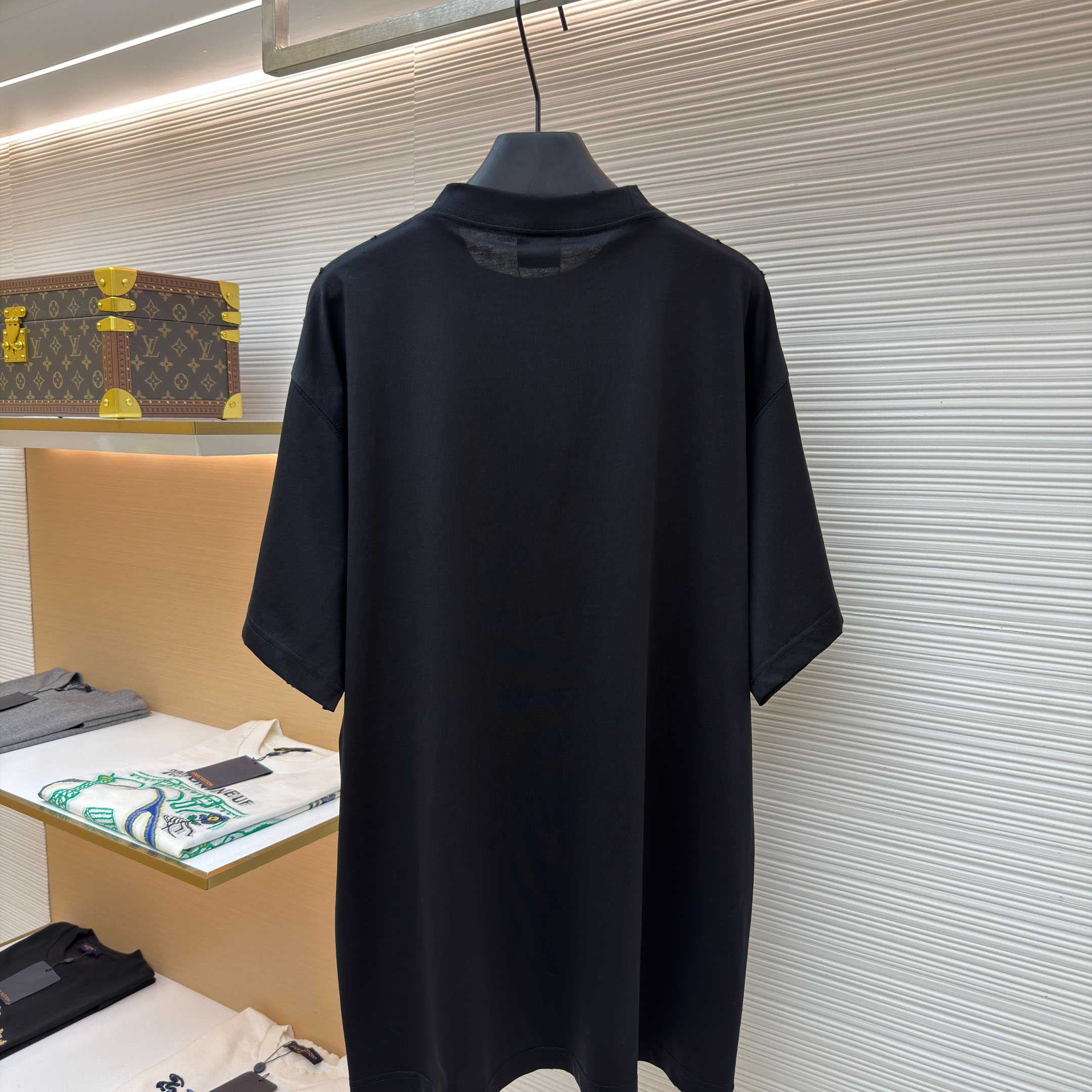 Balenciaga Paris Thunderstorm Oversized T-shirt In Black - DesignerGu