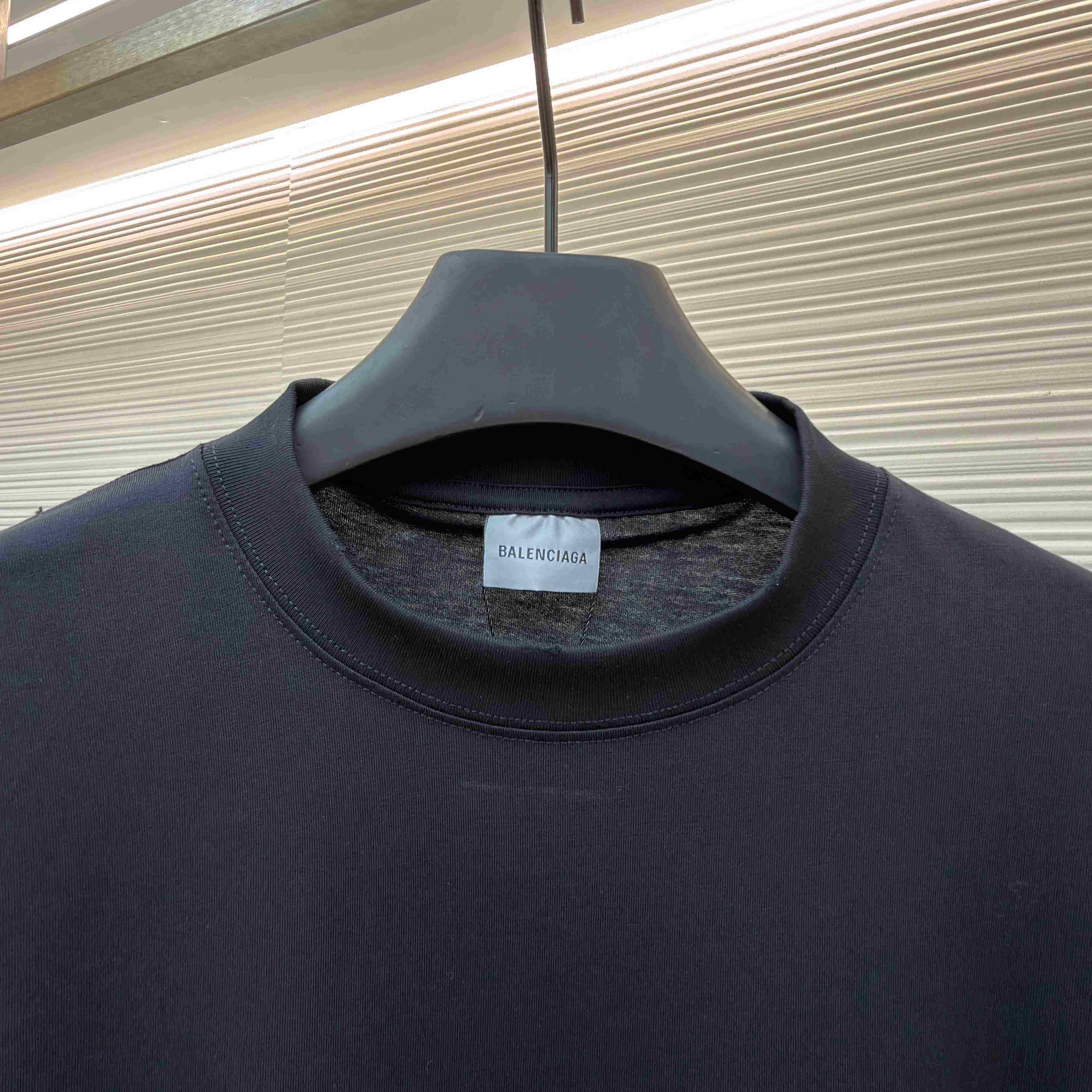 Balenciaga Paris Thunderstorm Oversized T-shirt In Black - DesignerGu