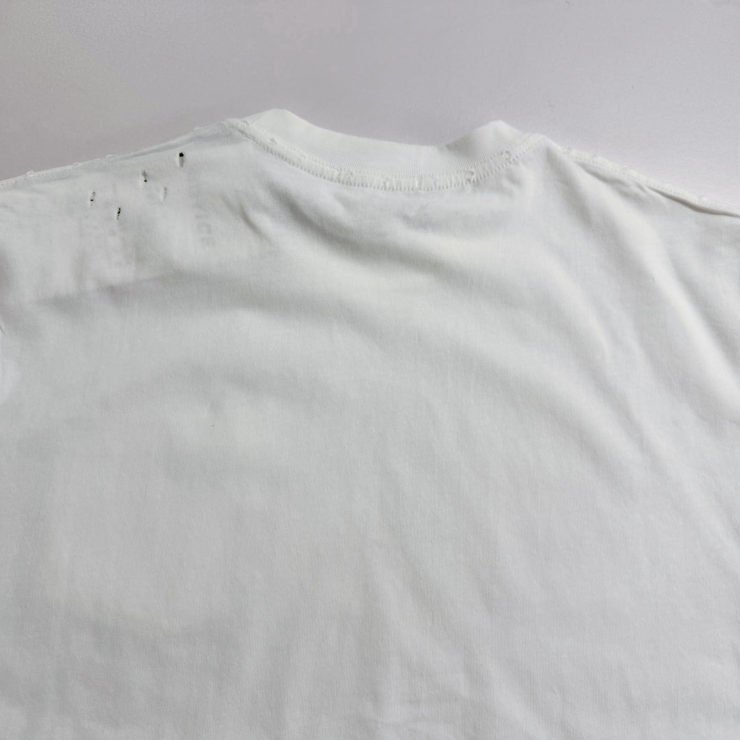 Enfants Riches Déprimés  Distressed Logo-Print Cotton-Jersey T-Shirt - White - DesignerGu