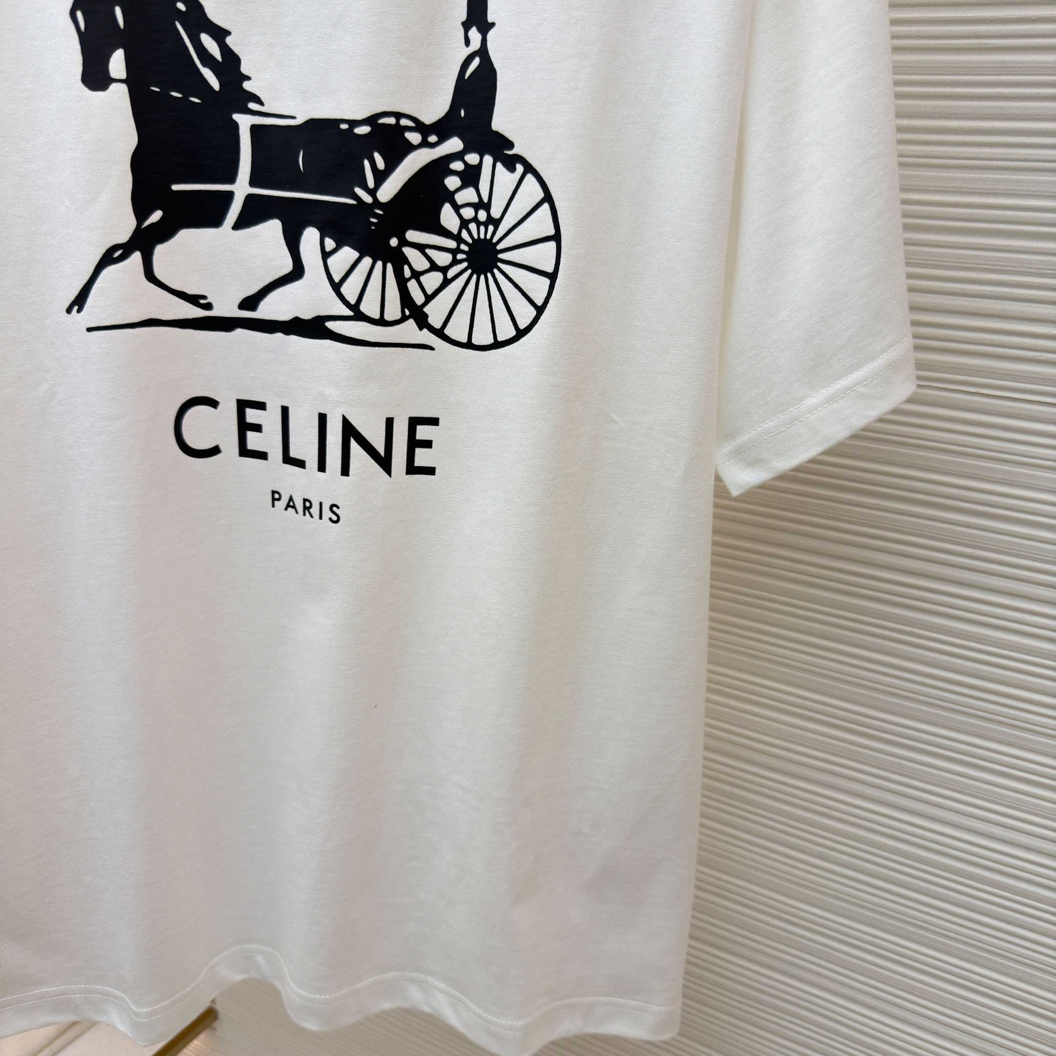 Celine T-shirt IN Cotton Jersey - DesignerGu