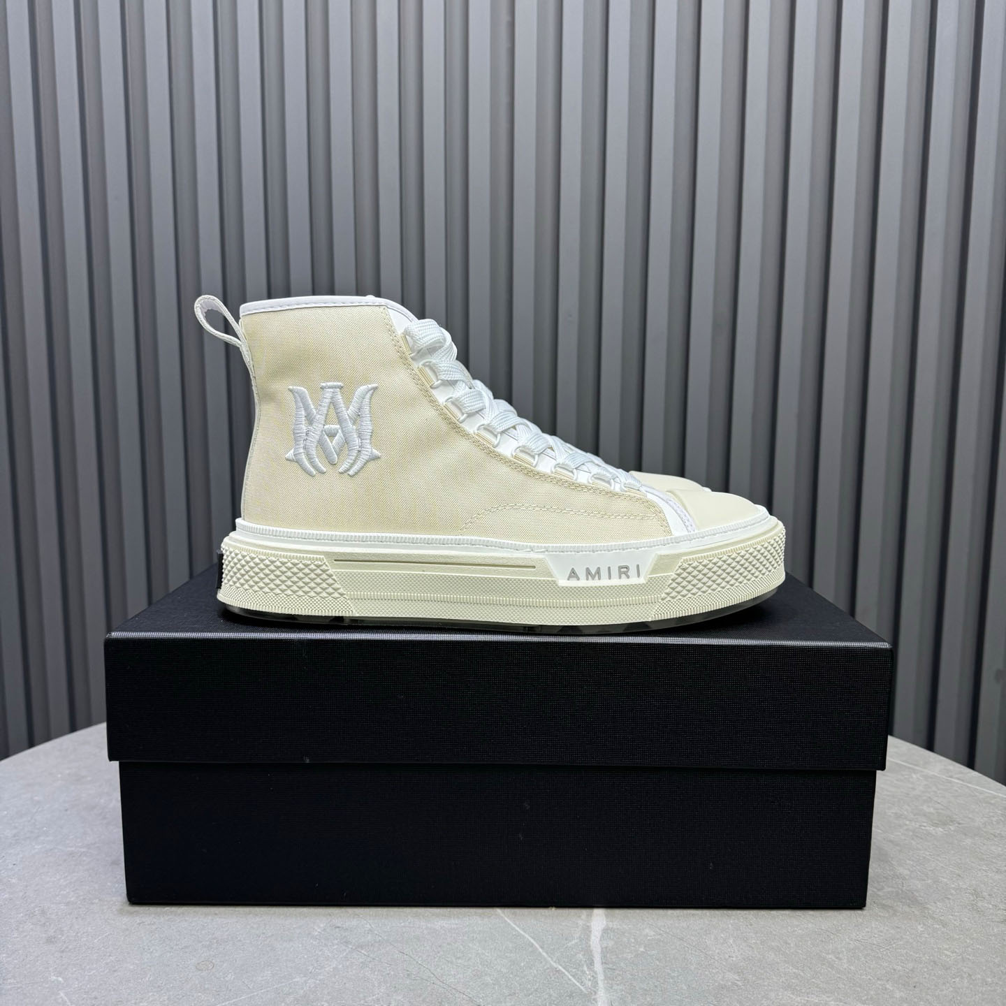 Amiri M.A. Logo Court High 'Alabaster' - DesignerGu
