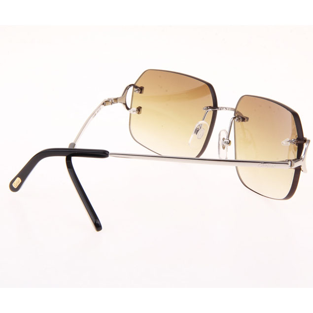 Cartier CT 4193833 Sunglasses In Silver Gradient Brown - DesignerGu