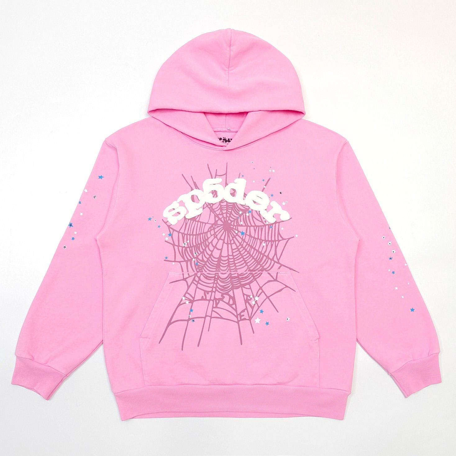 Sp5der OG Web Hoodie 'Pink' - DesignerGu