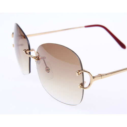 Cartier CT 4193829 Sunglasses In Gold Gradient Brown - DesignerGu