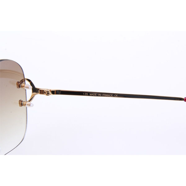 Cartier CT 4193829 Sunglasses In Gold Gradient Brown - DesignerGu