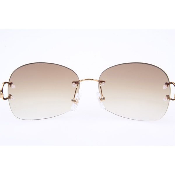Cartier CT 4193829 Sunglasses In Gold Gradient Brown - DesignerGu