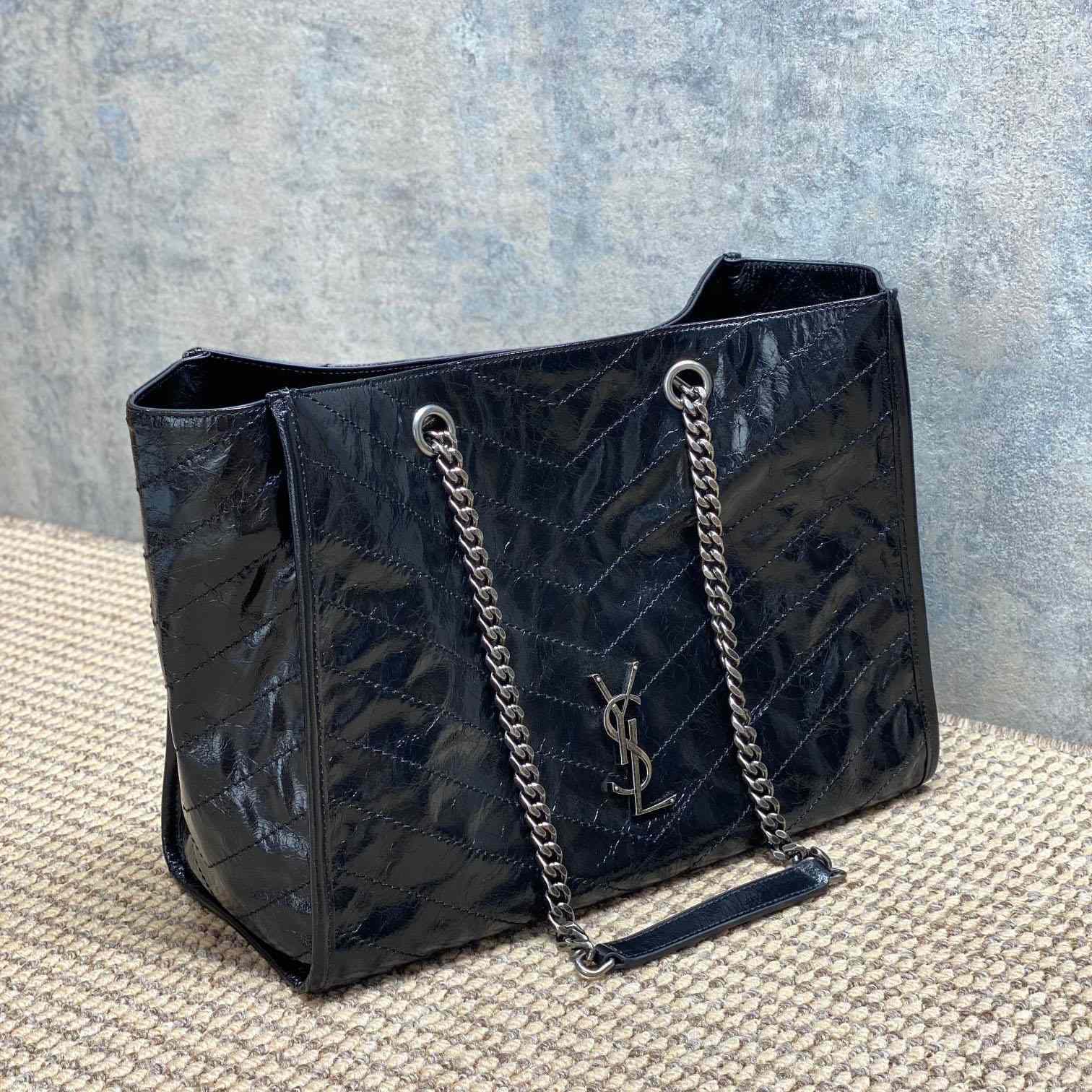 Saint Laurent Niki Textured-Leather Tote - DesignerGu