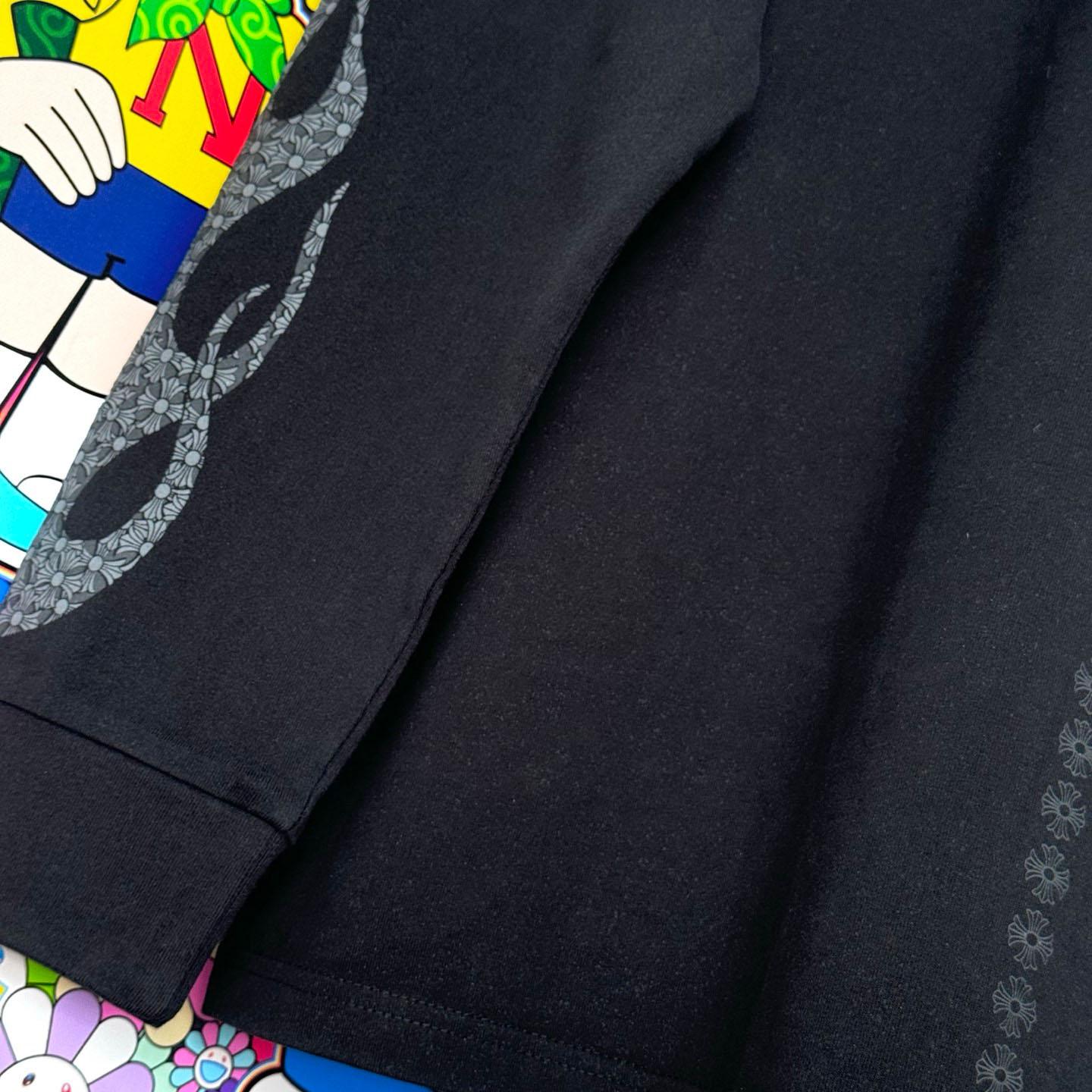 Chrome Hearts Vintage Cross Flame L/S T-Shirt - DesignerGu