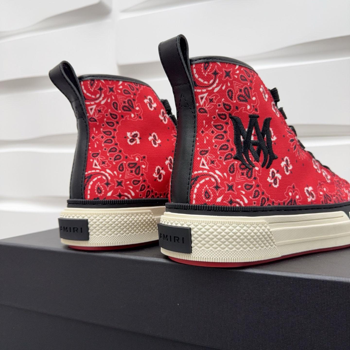 Amiri M.A. Logo Court High 'Bandana - Red' - DesignerGu