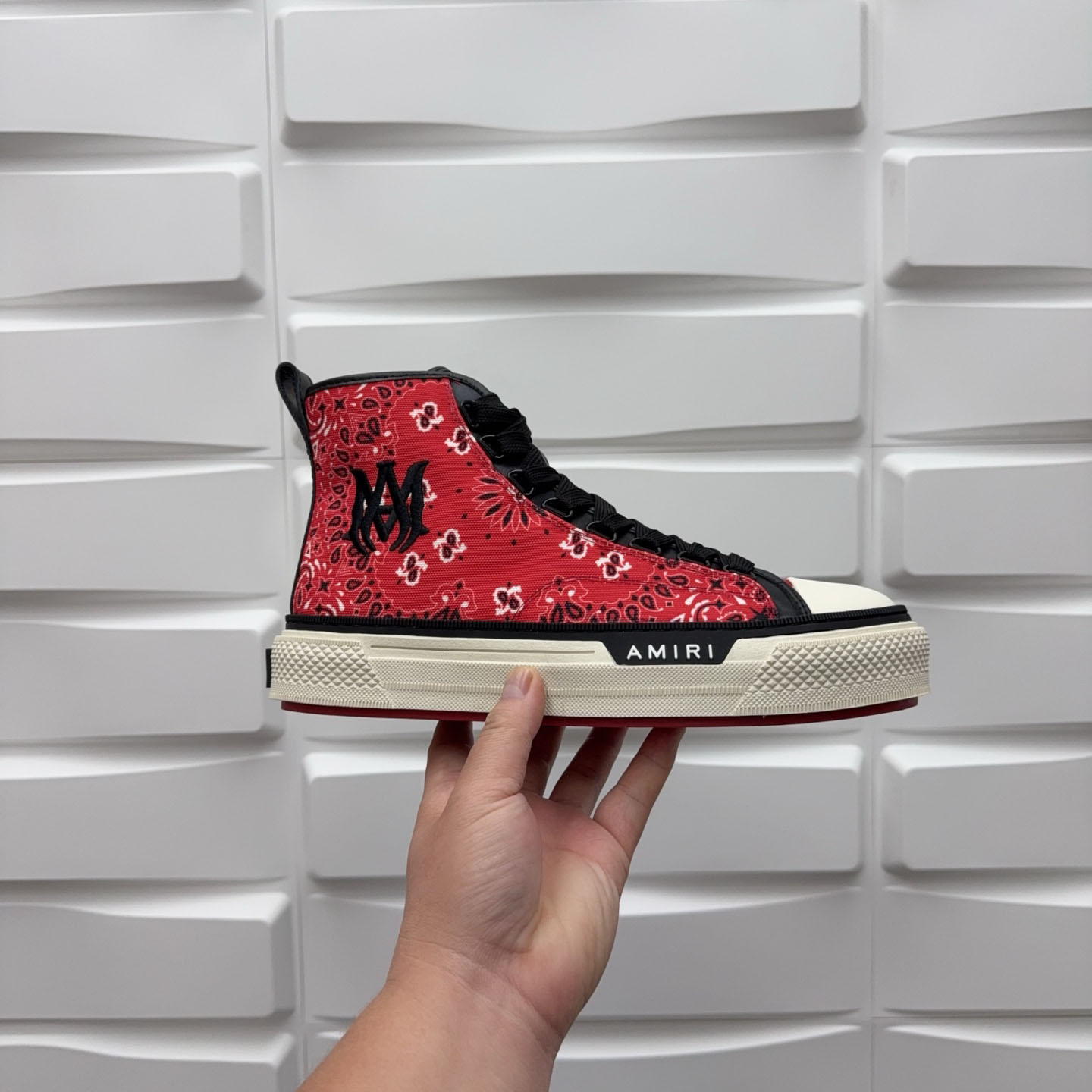 Amiri M.A. Logo Court High 'Bandana - Red' - DesignerGu