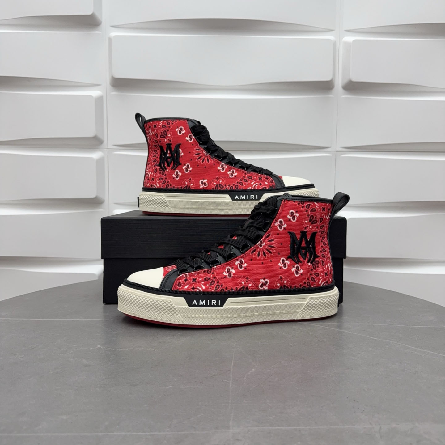 Amiri M.A. Logo Court High 'Bandana - Red' - DesignerGu
