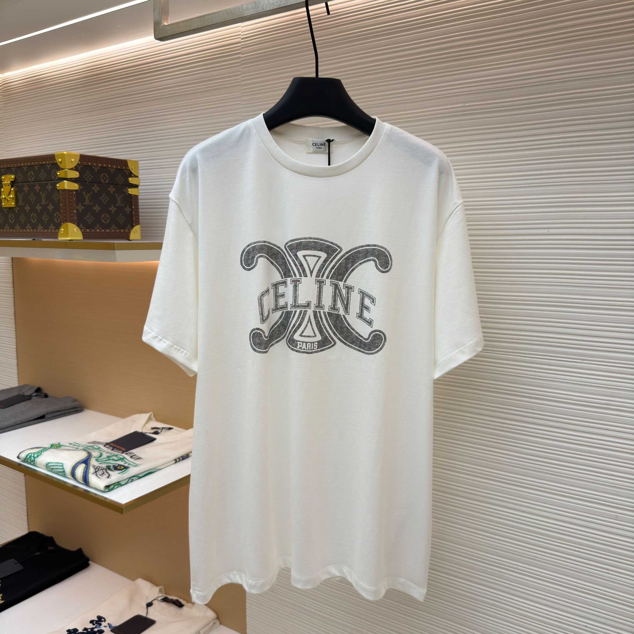 Celine  Loose T-shirt IN Cotton Jersey - DesignerGu