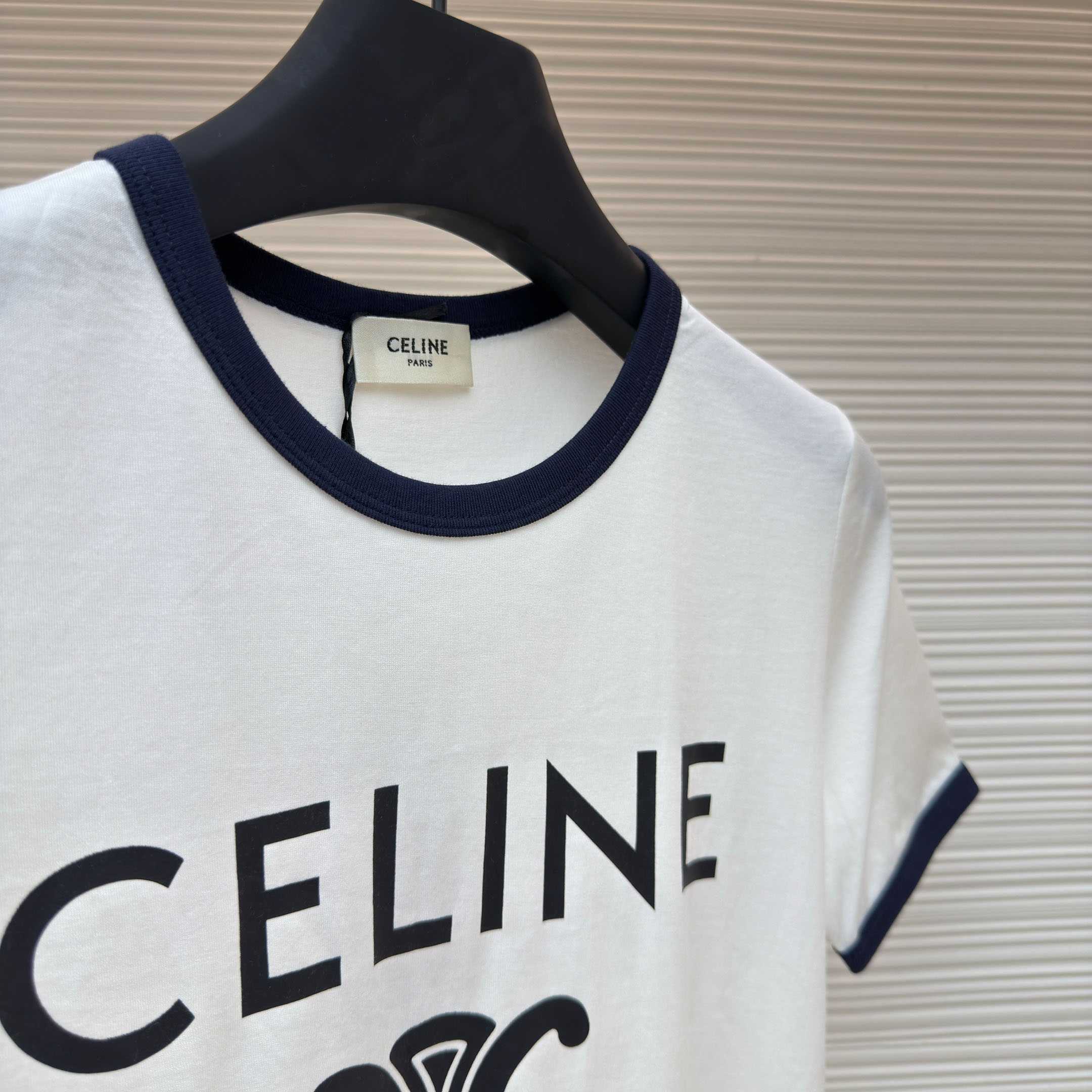 celine Paris T-shirt In Cotton Jersey - DesignerGu
