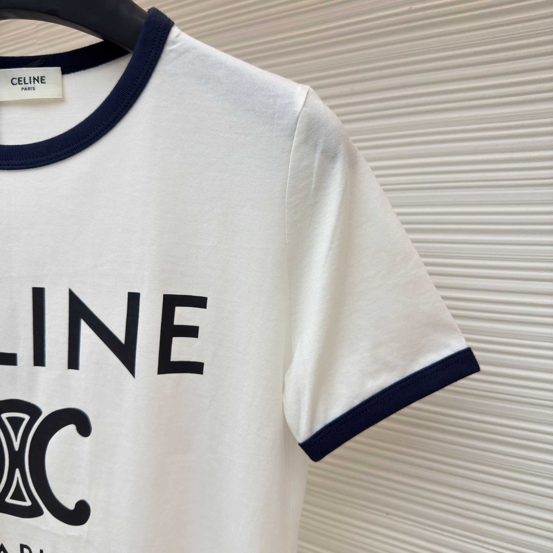 celine Paris T-shirt In Cotton Jersey - DesignerGu