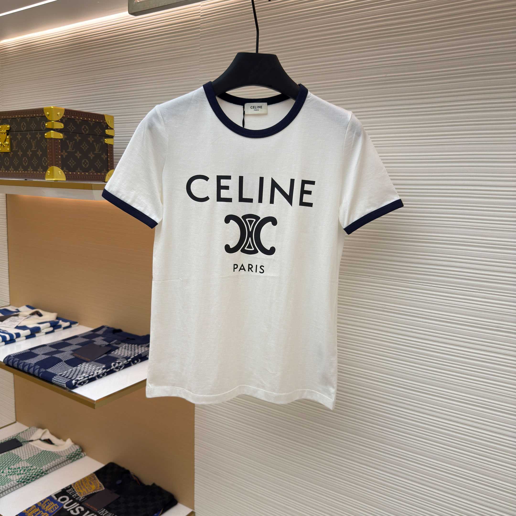 celine Paris T-shirt In Cotton Jersey - DesignerGu