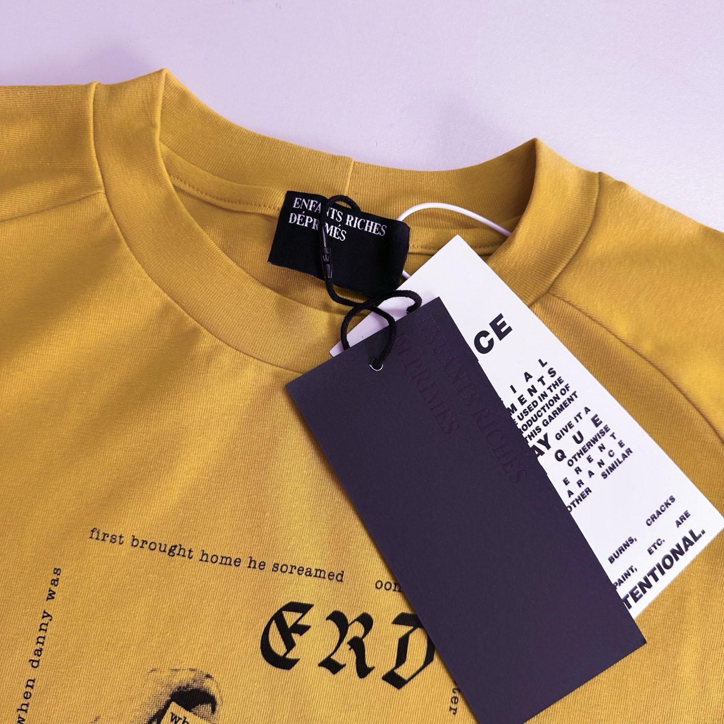 Enfants Riches Déprimés Love Isn’t Enough Mock Neck T-Shirt 'Chai Tea' - DesignerGu