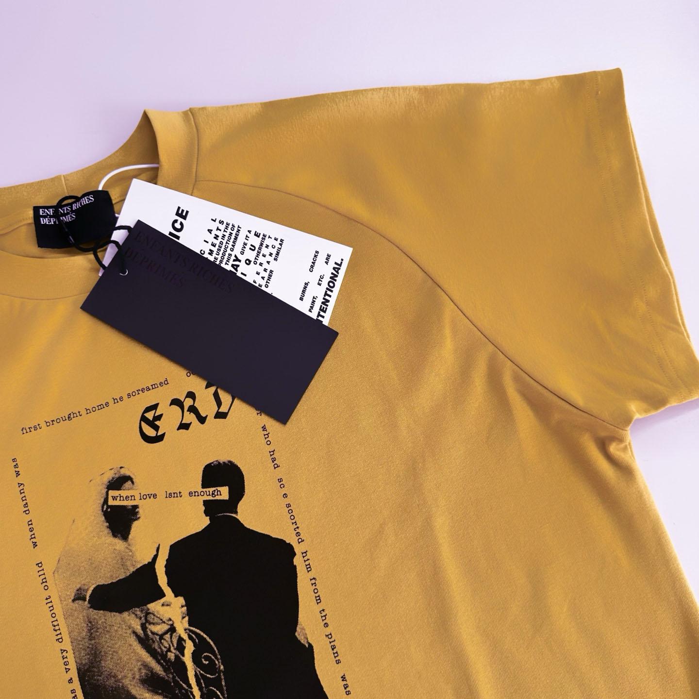 Enfants Riches Déprimés Love Isn’t Enough Mock Neck T-Shirt 'Chai Tea' - DesignerGu