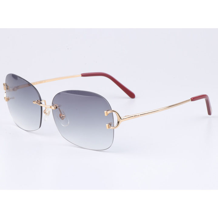 Cartier CT 4193829 Sunglasses Gold Gradient Gray - DesignerGu