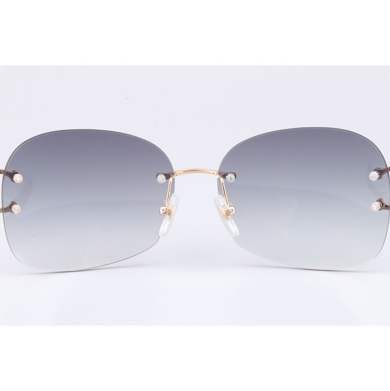 Cartier CT 4193829 Sunglasses Gold Gradient Gray - DesignerGu