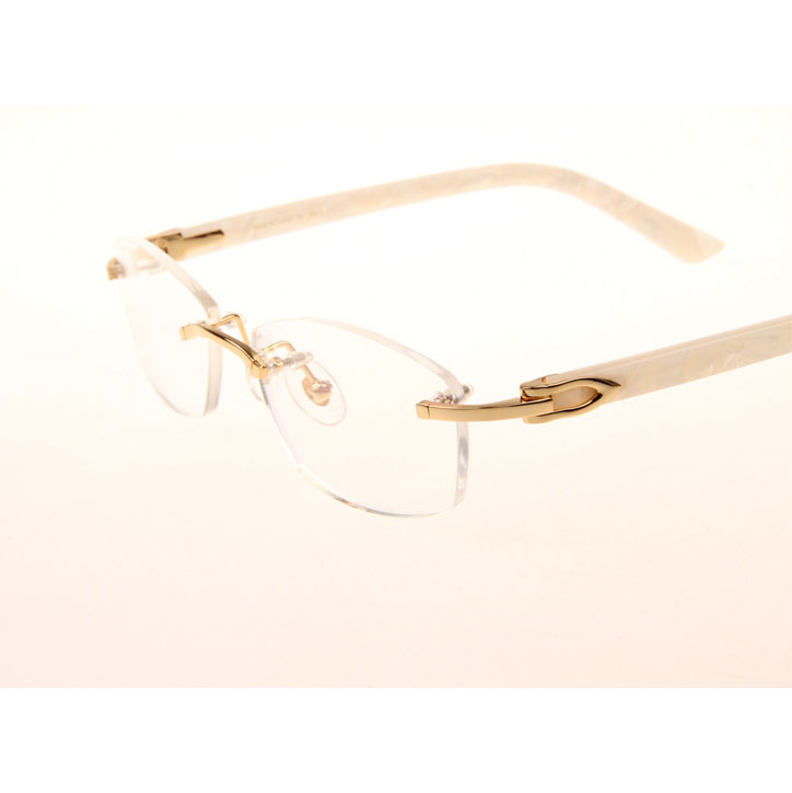 Cartier CT 5952143 Eyeglasses In Gold White - DesignerGu
