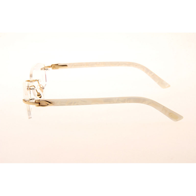 Cartier CT 5952143 Eyeglasses In Gold White - DesignerGu