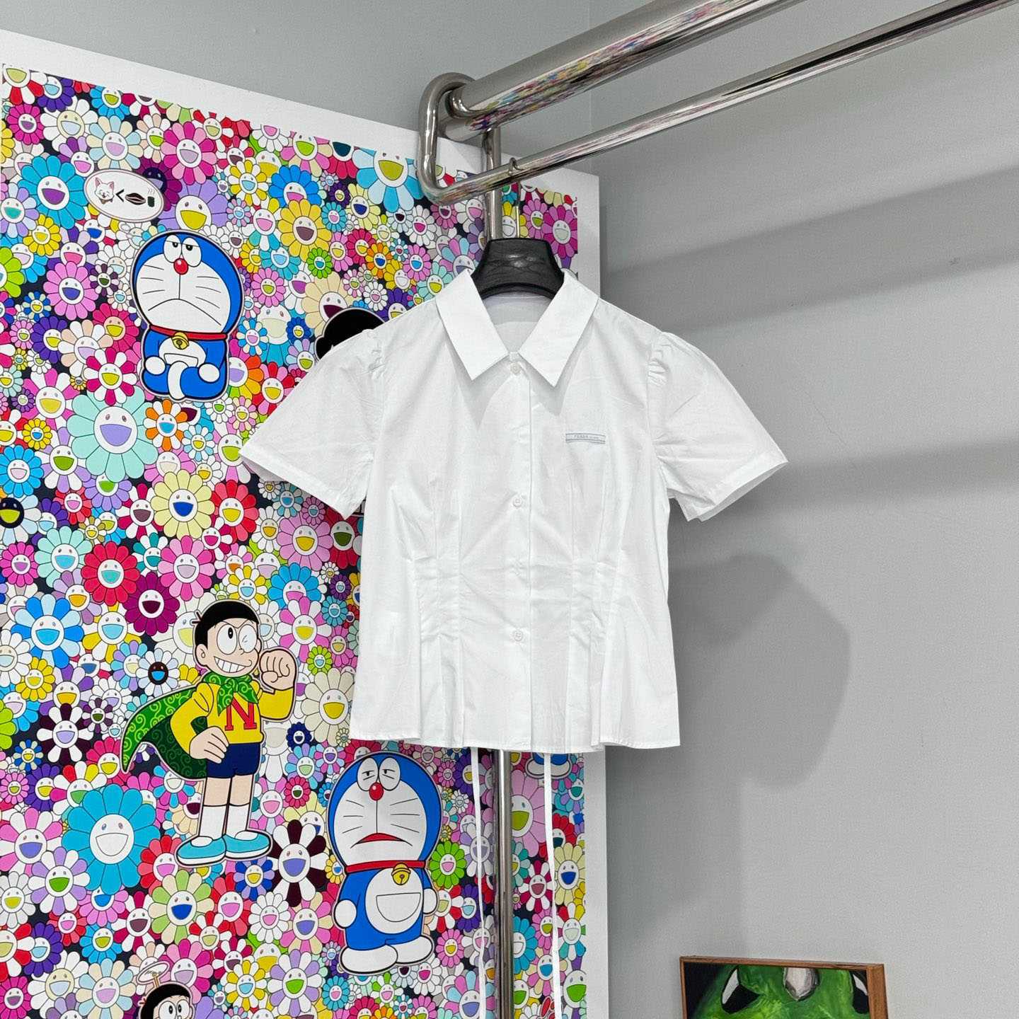 Prada Short-Sleeved Poplin Shirt - DesignerGu