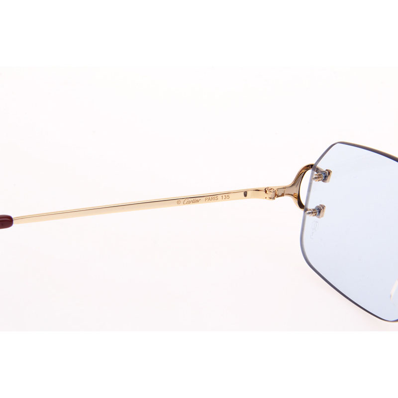 Cartier CT 4193833 Sunglasses In Gold Blue - DesignerGu