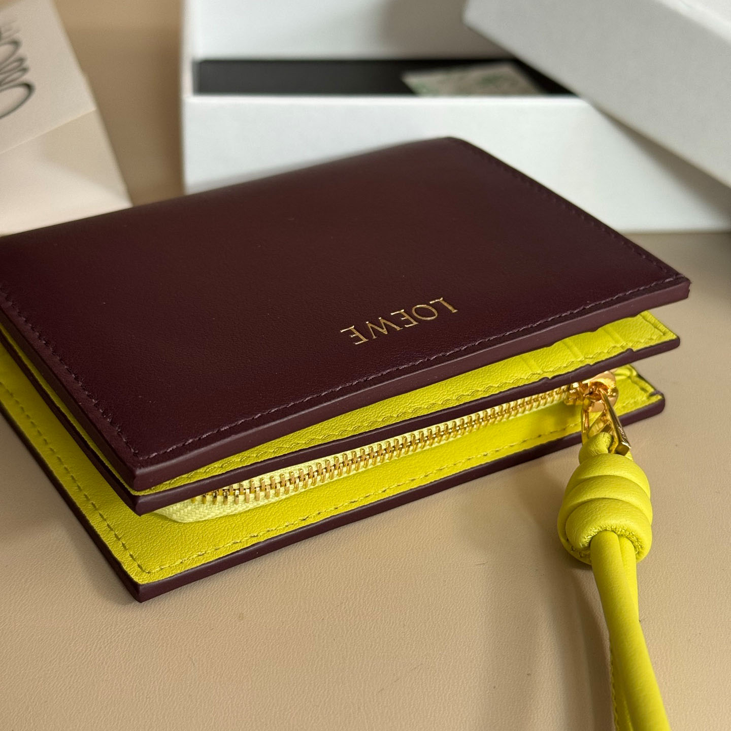 Loewe Knot Compact Wallet - DesignerGu