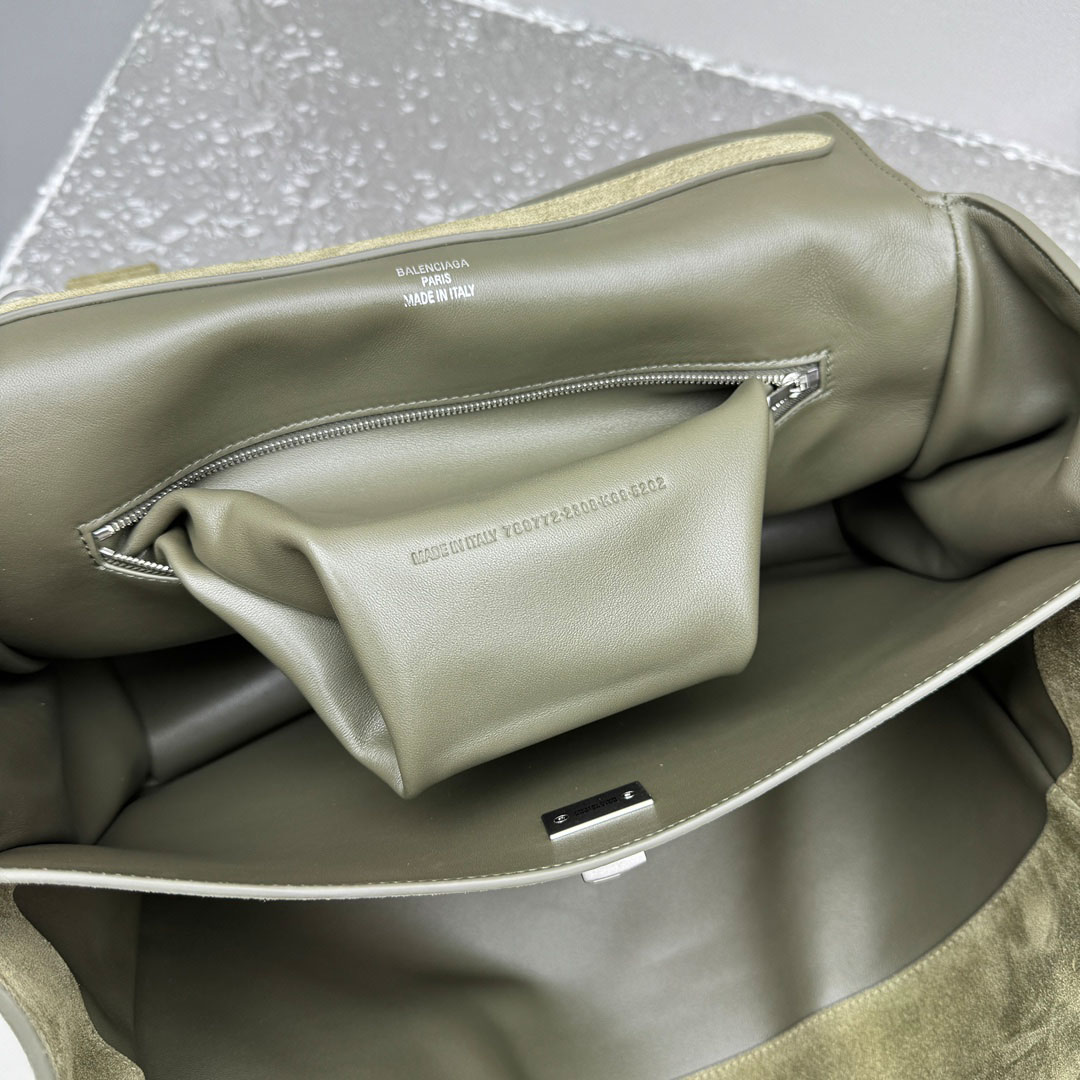 Balenciaga  Rodeo Handbag Medium In Khaki - DesignerGu