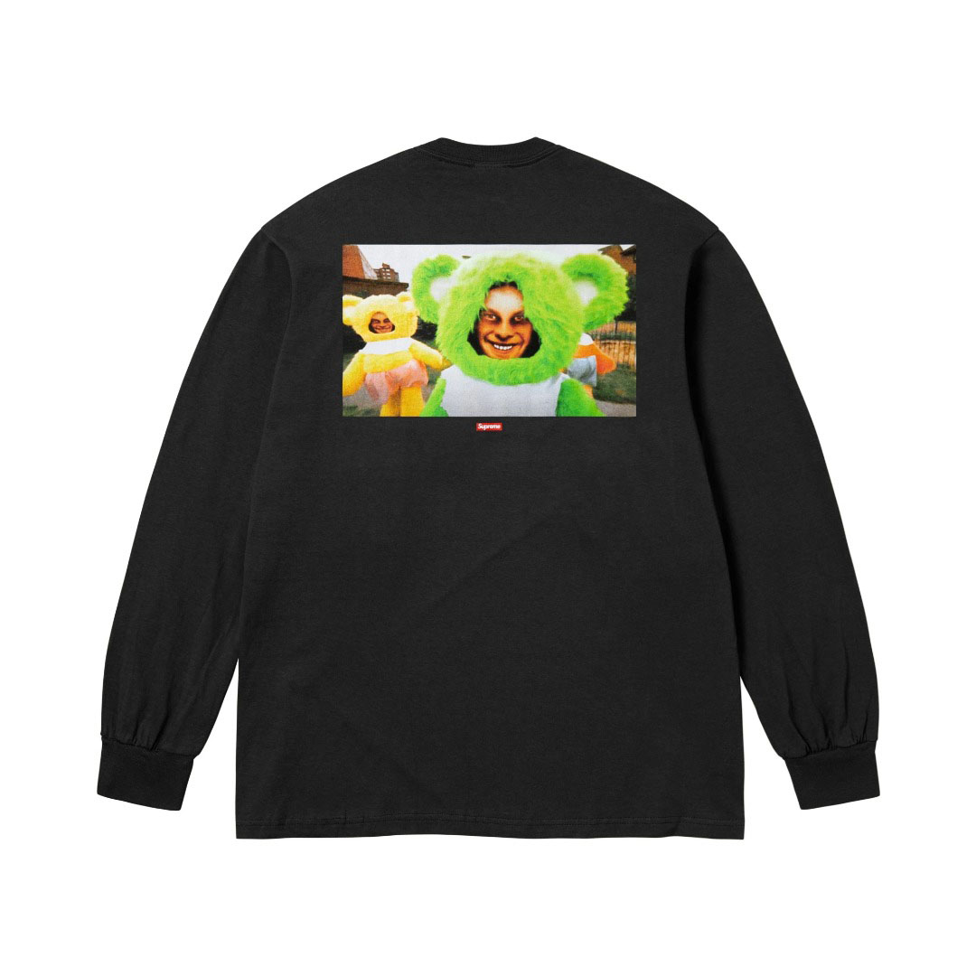 Supreme x Aphex Twin Donkey Rhubarb Long-Sleeve Tee 'Black' - DesignerGu