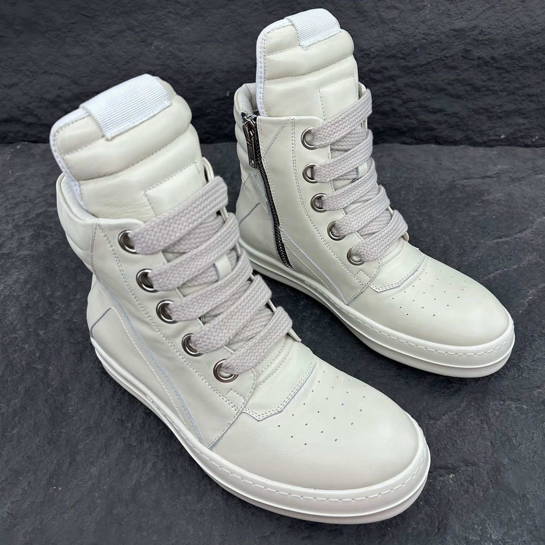 Rick Owens Geobasket High 'Milk' - DesignerGu