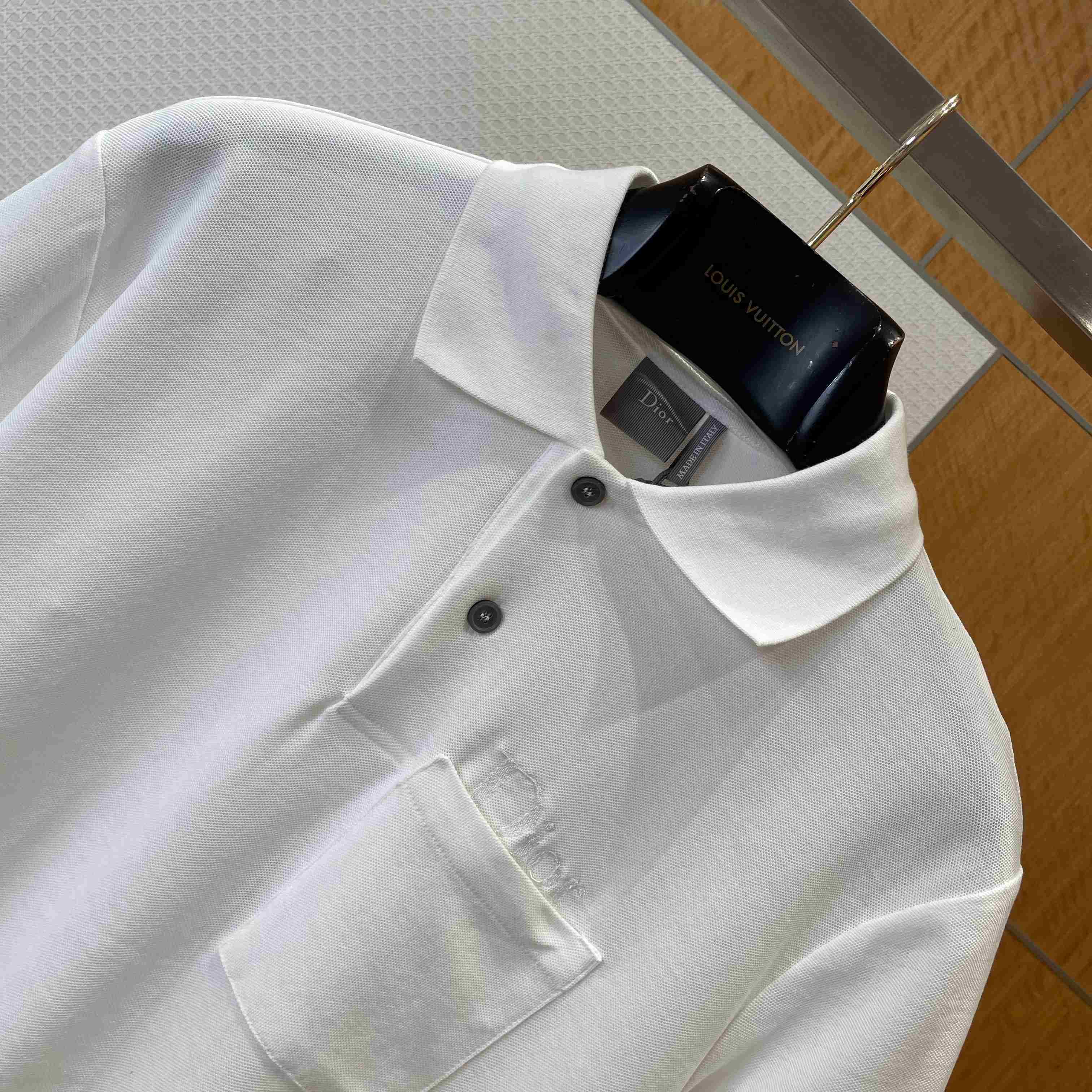 Dior Polo Shirt White Cotton Piqué - DesignerGu