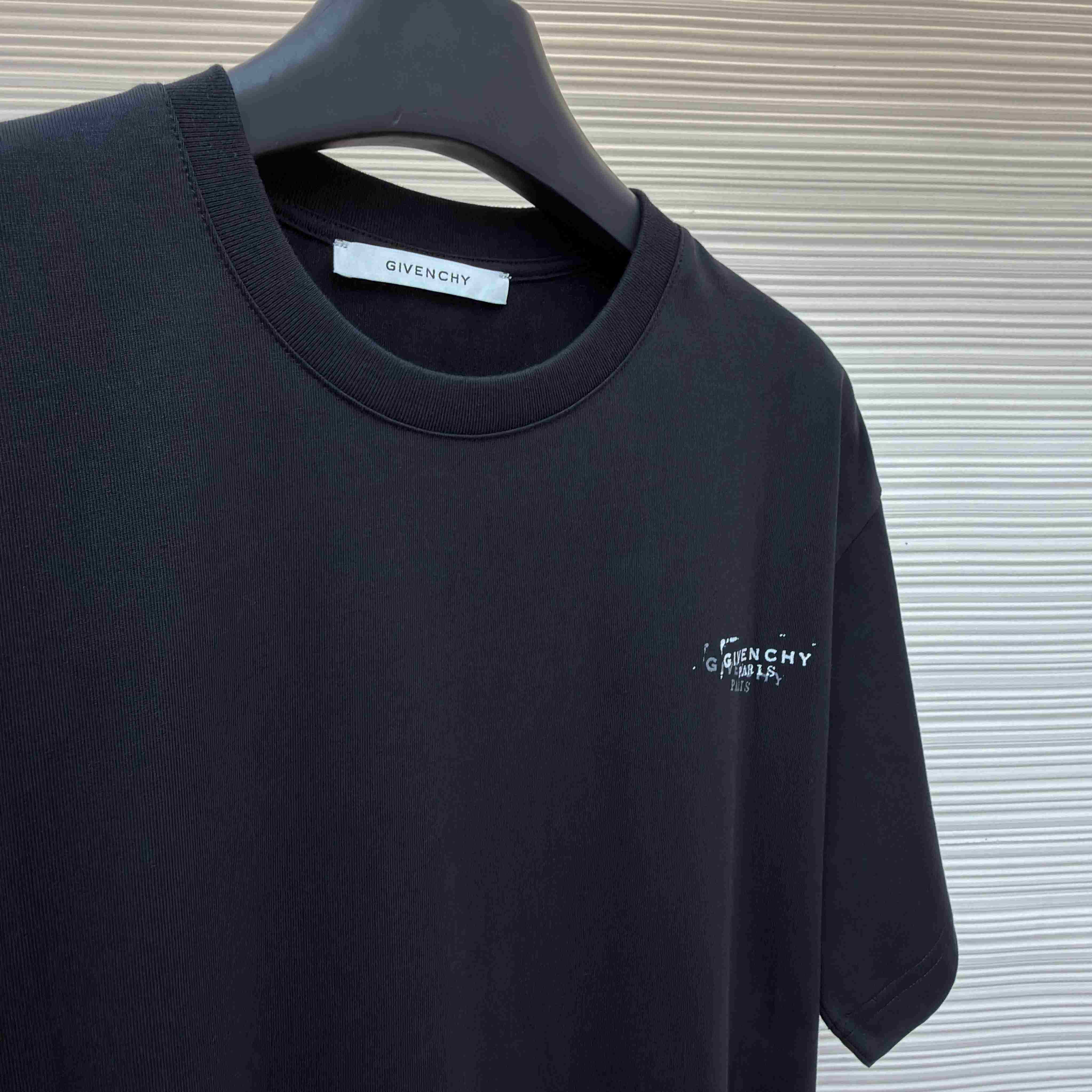 Givenchy Black  Stamp Print T-shirt - DesignerGu