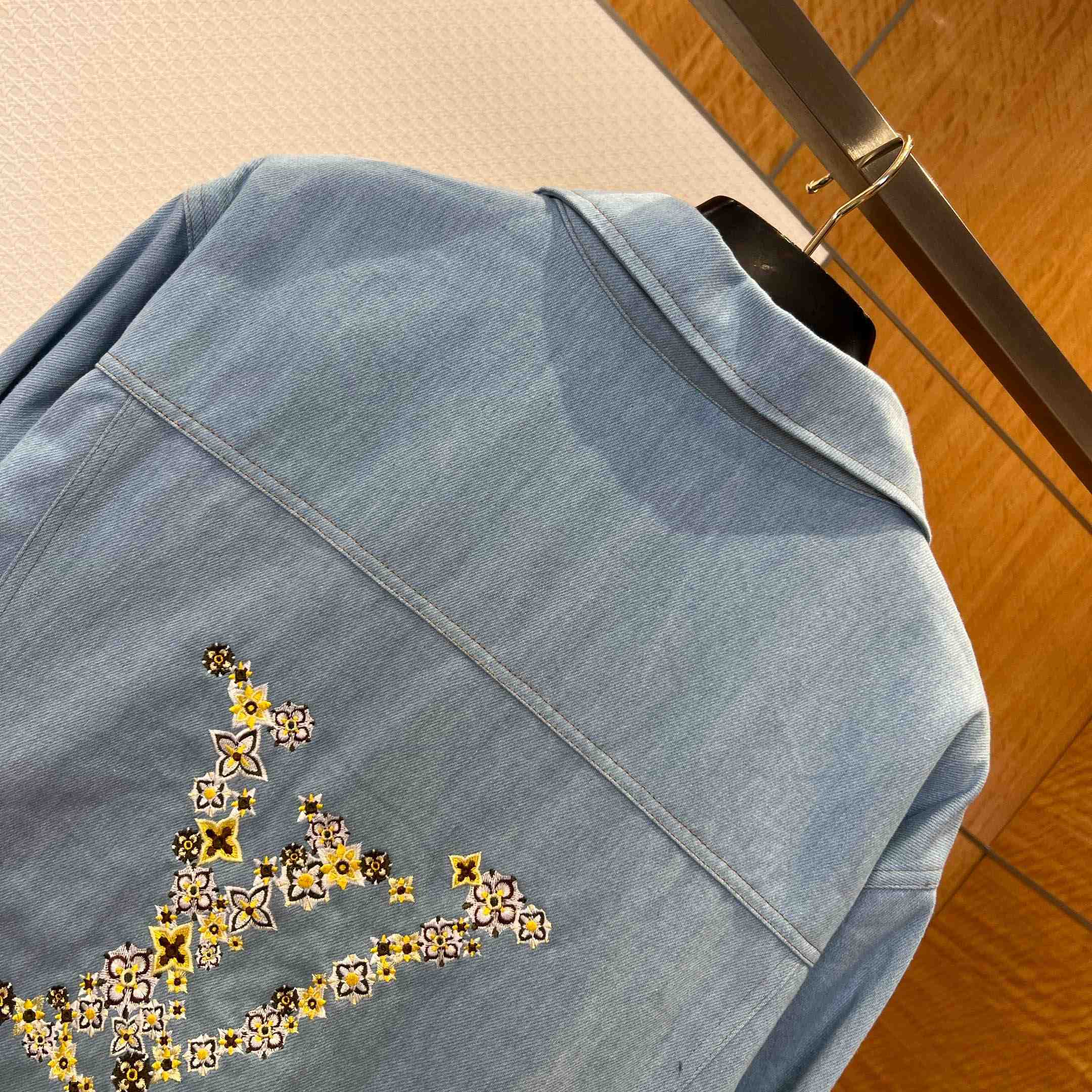 Louis Vuitton Embroidered Signature Denim Workwear Blouson  - DesignerGu