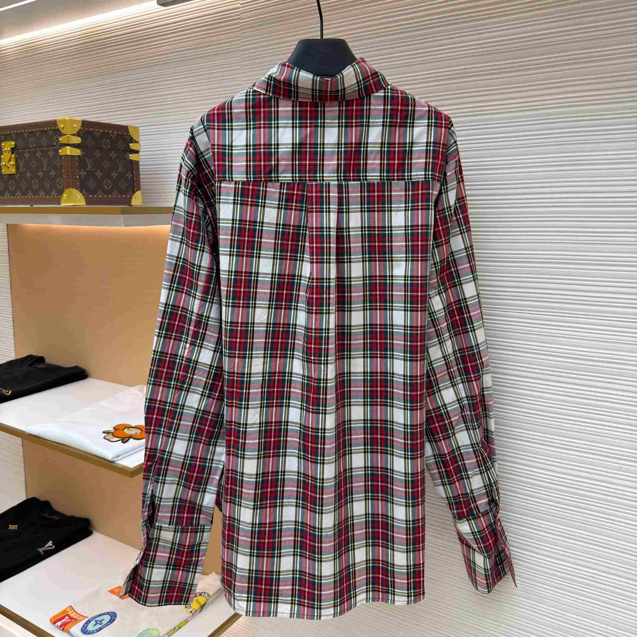 Celine Shirt In Tartan Cotton - DesignerGu