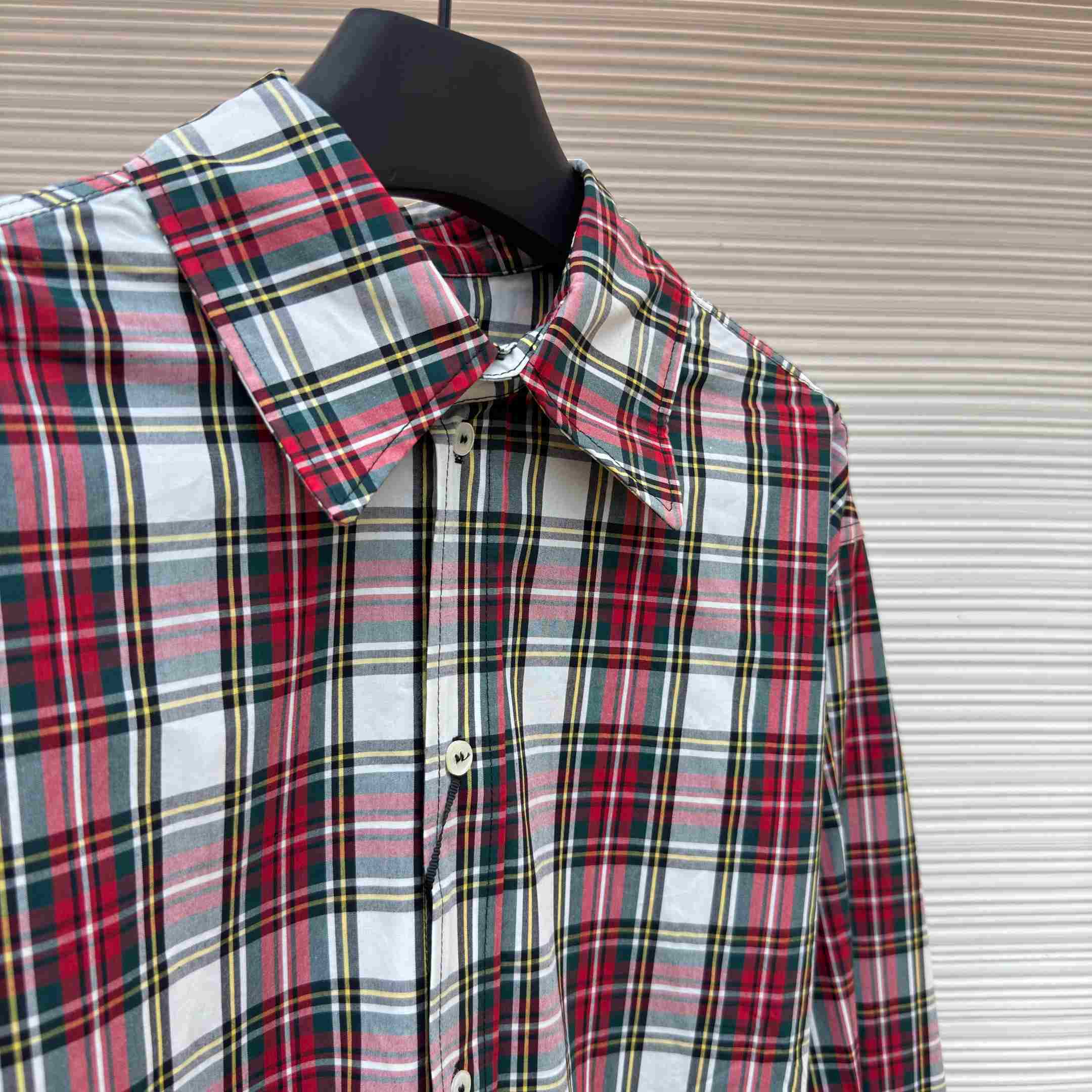Celine Shirt In Tartan Cotton - DesignerGu