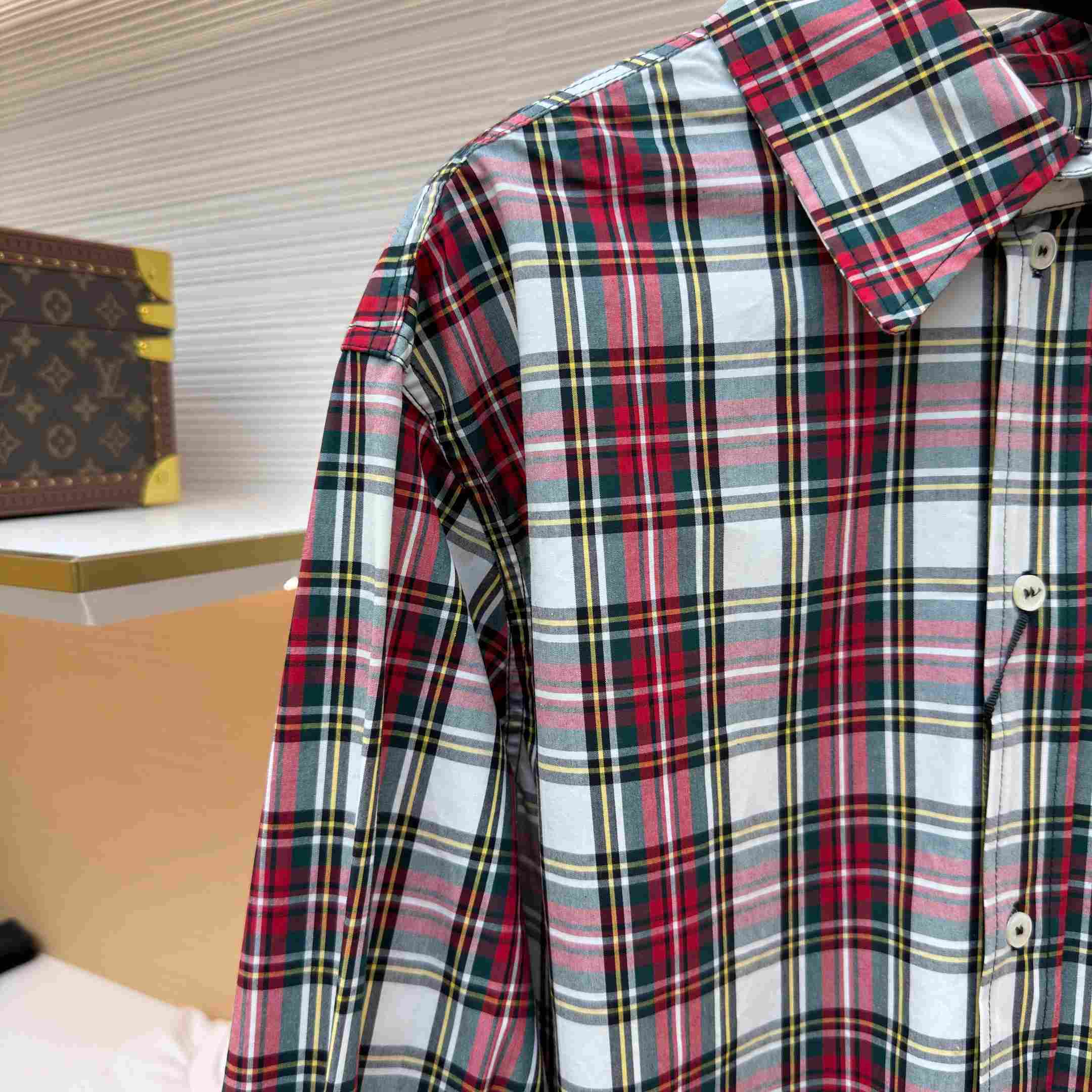 Celine Shirt In Tartan Cotton - DesignerGu