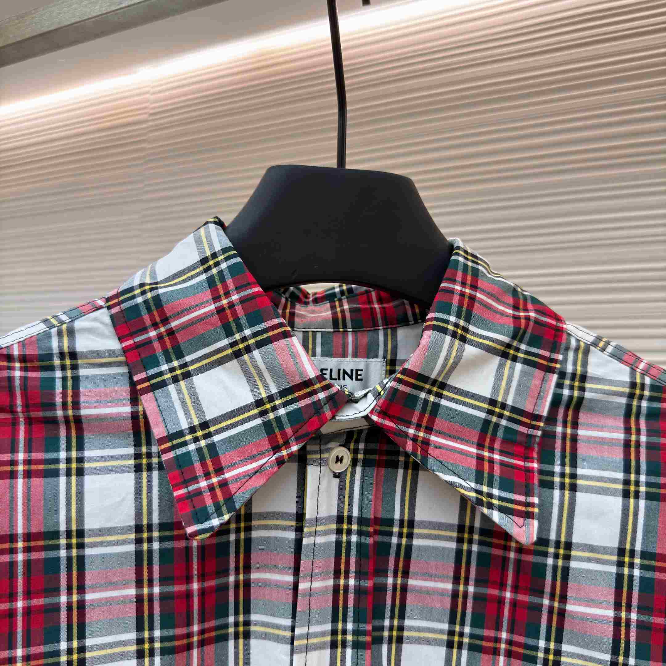 Celine Shirt In Tartan Cotton - DesignerGu